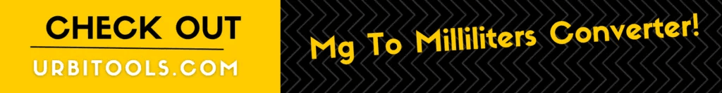 1 mg to ml calculator